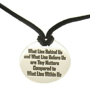 27mm UNISEX TABLET PERSONALISED FAMILY NAME MESSAGE PENDANT BLACK SUEDE NECKLACE