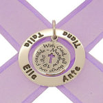 34mm STERLING SILVER CIRCLE OF LIFE PERSONALISED WITH GOD PENDANT -34mm-WITH GOD