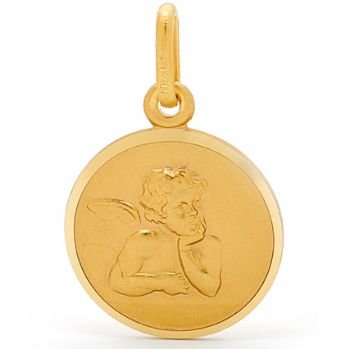 15mm SOLID 9CT GOLD CHERUB GUARDIAN ANGEL CHARM PENDANT -9Y_OB_M005