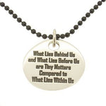 27mm UNISEX TABLET PERSONALISED FAMILY NAME MESSAGE PENDANT BLACK STEEL BALL CHAIN