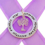 37mm CIRCLE OF LIFE PERSONALISED NAME TREE of LIFE PENDANT -37mm-KB56-KB60