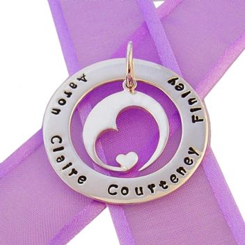 37mm PERSONALISED CIRCLE HEART PENDANT 37mm-KB56-54-706-9449