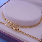 50CM 9CT GOLD UNISEX 1.4mm CURB NECKLACE CHAIN 2.5g -NLET_9Y_CD40
