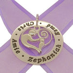 37mm CIRCLE OF LIFE PERSONALISED NAME MOTHER BABY CHILD PENDANT -37mm-KB69