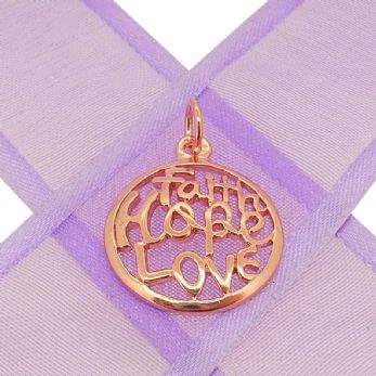 9CT ROSE GOLD FAITH HOPE LOVE CHARM PENDANT -9R_HRkb113