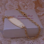 3g 17CM BABY CHILD 9CT GOLD BELCHER IDENTITY BRACELET - BLET_ID_9Y_0015