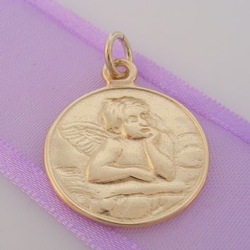 9CT GOLD GUARDIAN ANGEL PRAYER CLIP ON CHARM - 9Y_HRKB49