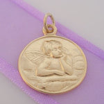 9CT GOLD GUARDIAN ANGEL PRAYER CLIP ON CHARM - 9Y_HRKB49