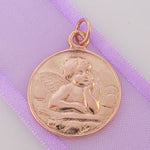 9CT ROSE GOLD GUARDIAN ANGEL PRAYER CLIP ON CHARM - 9R_HRKB49