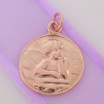 9CT ROSE GOLD GUARDIAN ANGEL PRAYER CLIP ON CHARM - 9R_HRKB49
