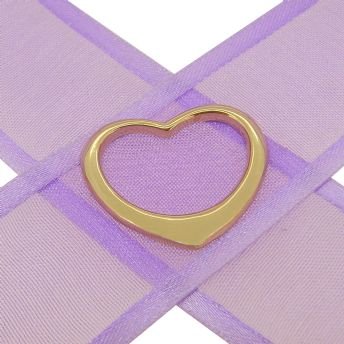 9CT YELLOW GOLD 25mm LOVE SWING HEART PENDANT - 9Y_HR3417