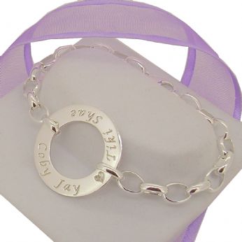 28mm CIRCLE OF LIFE STERLING SILVER 7mm x 10mm OVAL BELCHER BRACELET -BLET-28mm-BO4