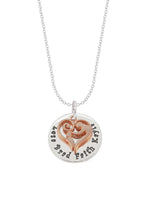 Personalised Mother Baby Name Pendant Cable Necklace in Rose Gold