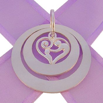 25mm & 35mm CIRCLE OF LIFE PERSONALISED NAME MOTHER BABY HEART PENDANT -25mm-35mm-KB47-FBail