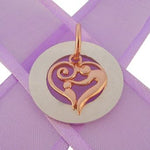 25mm CIRCLE OF LIFE PERSONALISED MOTHER BABY HEART NAME PENDANT -25mm-KB47-9Rjr