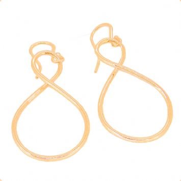 9CT ROSE GOLD INFINITY SYMBOL DESIGN CHARM EARRINGS