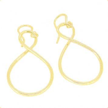 9CT YELLOW GOLD INFINITY SYMBOL DESIGN CHARM EARRINGS