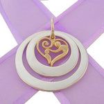 25mm & 33mm CIRCLE OF LIFE PERSONALISED NAME PENDANT 9CT GOLD MOTHER BABY CHILD -25mm-33mm-KB57-58-KB47-9Y