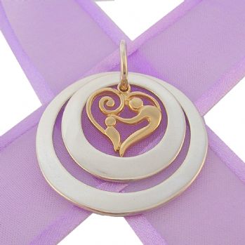 25mm & 33mm CIRCLE OF LIFE PERSONALISED NAME PENDANT 9CT GOLD MOTHER BABY CHILD -25mm-33mm-KB57-58-KB47-9Y