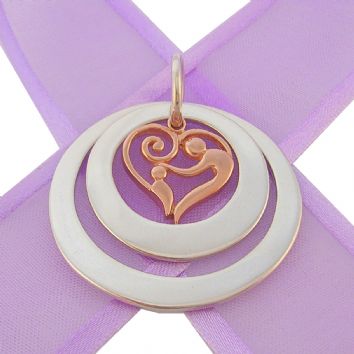 25mm & 33mm CIRCLE OF LIFE PERSONALISED NAME PENDANT 9CT ROSE GOLD MOTHER BABY CHILD -25mm-33mm-KB57-58-KB47-9R