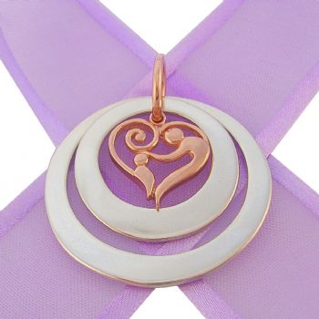 25mm & 33mm CIRCLE OF LIFE PERSONALISED NAME PENDANT 9CT ROSE GOLD MOTHER BABY CHILD -25mm-33mm-KB57-58-KB47-9Rjr