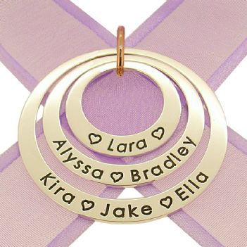 STERLING SILVER 25mm 35mm & 45mm TRILOGY CIRCLE OF LIFE PERSONALISED NAME PENDANT 25mm-35mm-45mm-SS-jr-9r