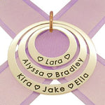 STERLING SILVER 25mm 35mm & 45mm TRILOGY CIRCLE OF LIFE PERSONALISED NAME PENDANT 25mm-35mm-45mm-SS-jr-9r