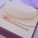 9CT ROSE GOLD SNAKE RATS TAIL NECKLACE 45cm-50cm -NLET_9R_SNAKE1EXT