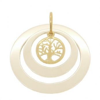 29mm 43mm CIRCLE PERSONALISED FAMILY TREE OF LIFE PENDANT