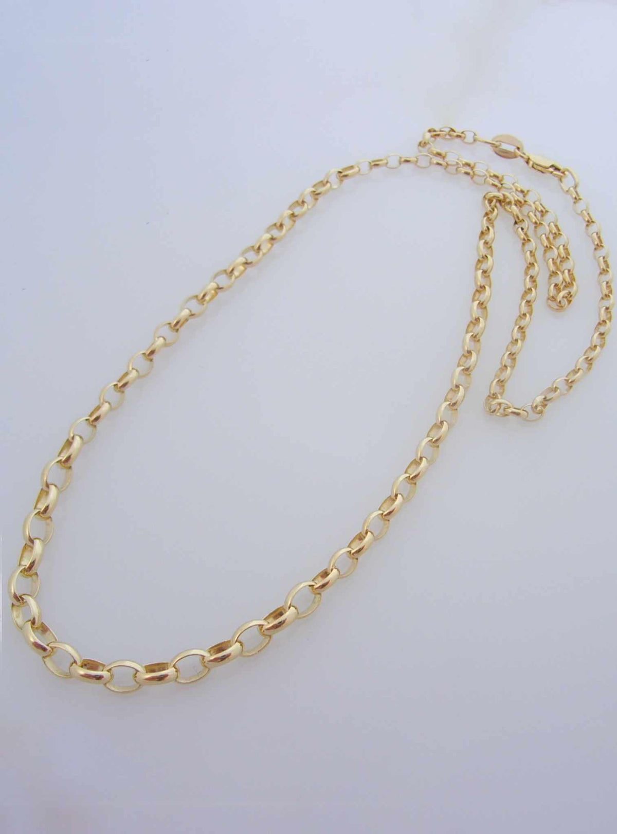 45cm 9ct Gold Graduated Belcher Necklace Chain