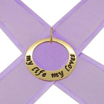 9CT GOLD 25mm CIRCLE OF LIFE PERSONALISED NAME PENDANT -25mm-9Y