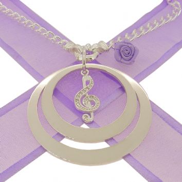 STERLING SILVER 35mm & 45mm PERSONALISED NAME PENDANT CZ MUSIC TREBLE -35mm-45mm-JCV255-SS-LC115