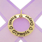 9CT GOLD 25mm CIRCLE OF LIFE PERSONALISED NAME PENDANT -9Y-25mm