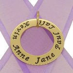 9CT GOLD 28mm CIRCLE OF LIFE PERSONALISED FAMILY NAME -28mm-KBC29-9Y