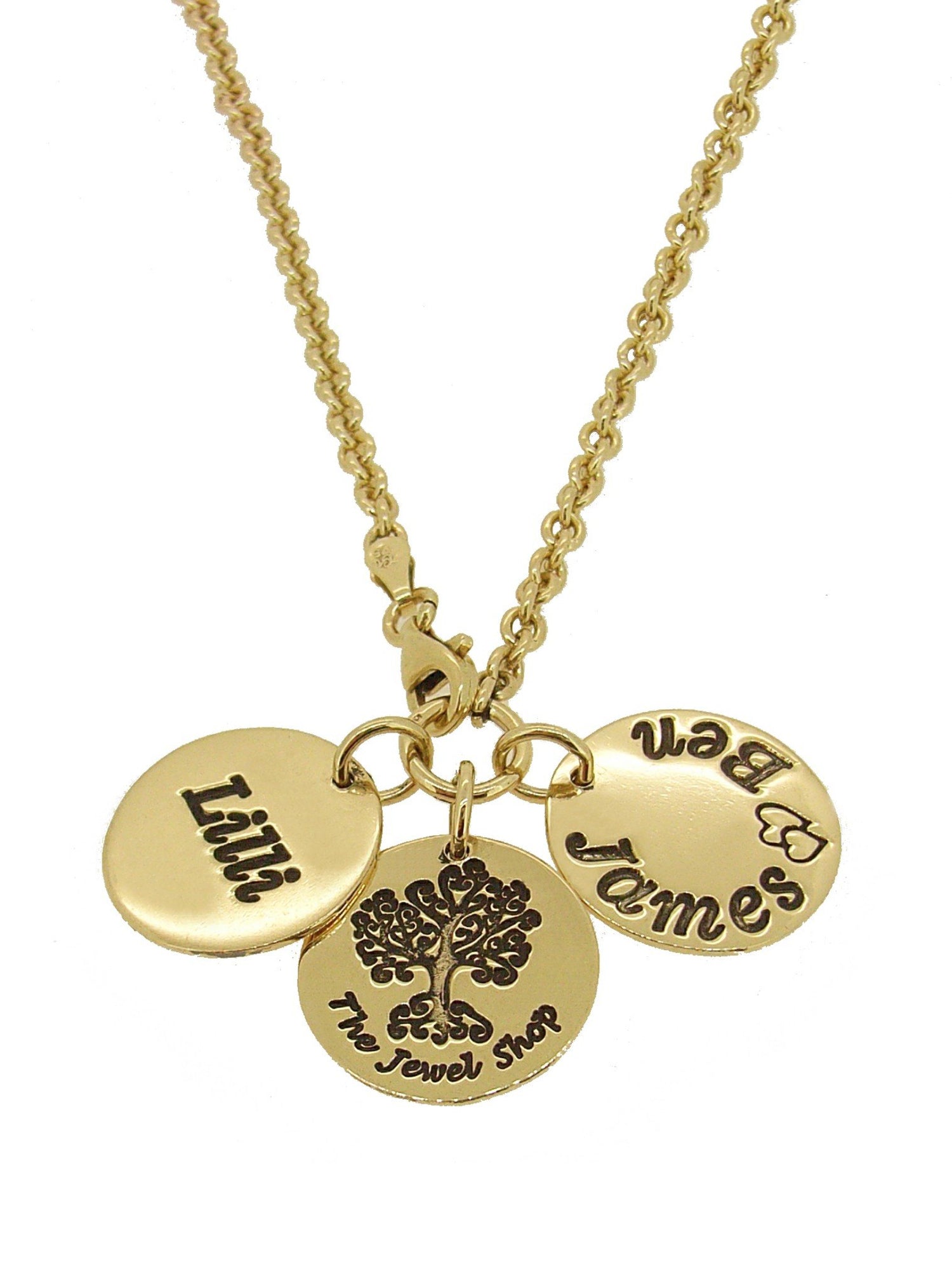 9ct Gold 16mm Personalised Coin Cable Bracelet