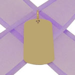 9CT GOLD MENS and UNISEX 18mm x 30mm MEDIUM DOG TAG PERSONALISED NAME DESIGN -DT-18mm x 30mm-9Y