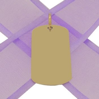 9CT GOLD MENS and UNISEX 18mm x 30mm MEDIUM DOG TAG PERSONALISED NAME DESIGN -DT-18mm x 30mm-9Y