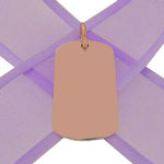 9CT ROSE GOLD MENS and UNISEX 18mm x 30mm MEDIUM DOG TAG PERSONALISED NAME DESIGN -DT-18mm x 30mm-9R