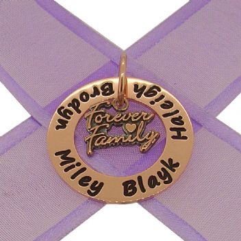 9CT ROSE GOLD 28mm CIRCLE OF LIFE PERSONALISED FAMILY FOREVER NAME PENDANT -28mm-KBC29-KB105-9R