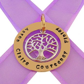 9CT GOLD 37mm PERSONALISED TREE OF LIFE PENDANT 9Y-37mm-KB56-54-706-9648-9Yjr