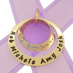 9CT GOLD 38mm CIRCLE OF LIFE PERSONALISED NAME PENDANT 24mm i love you more 38mm-KB65-9Y