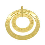9CT GOLD 28mm 43mm CIRCLE OF LIFE PERSONALISED FAMILY PENDANT