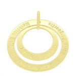 9CT GOLD 29mm 43mm CIRCLE OF LIFE PERSONALISED FAMILY PENDANT