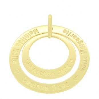 9CT GOLD 29mm 43mm CIRCLE OF LIFE PERSONALISED FAMILY PENDANT