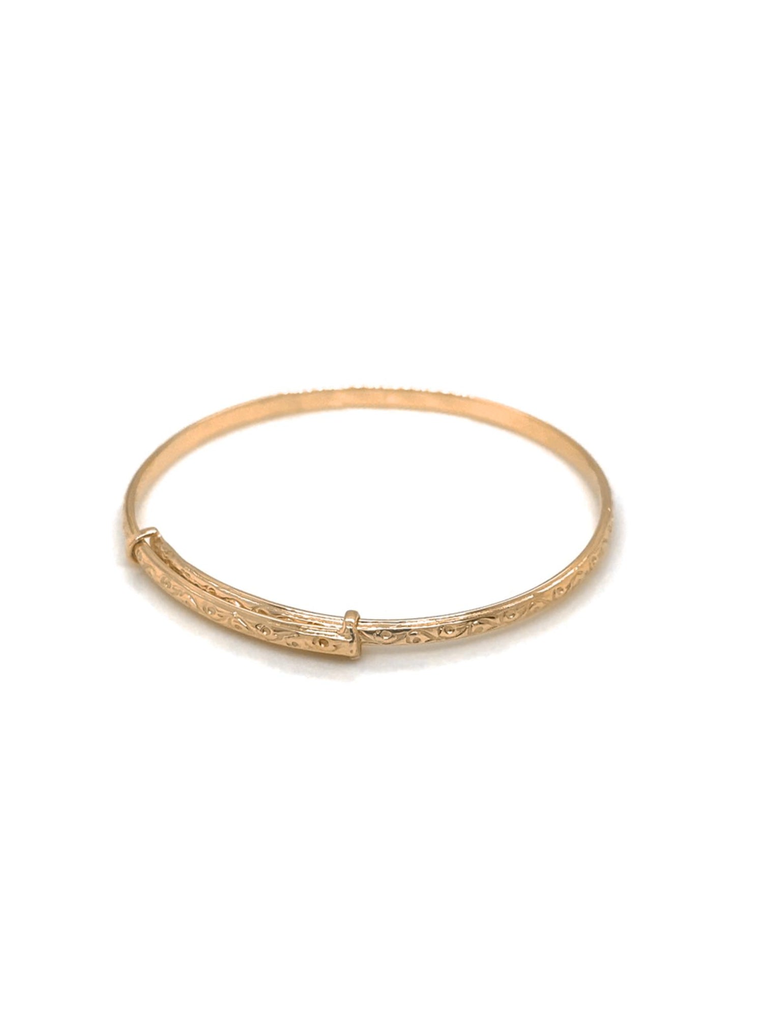 Baby to Adult Solid 9ct Gold Filigree Expanding Bangle