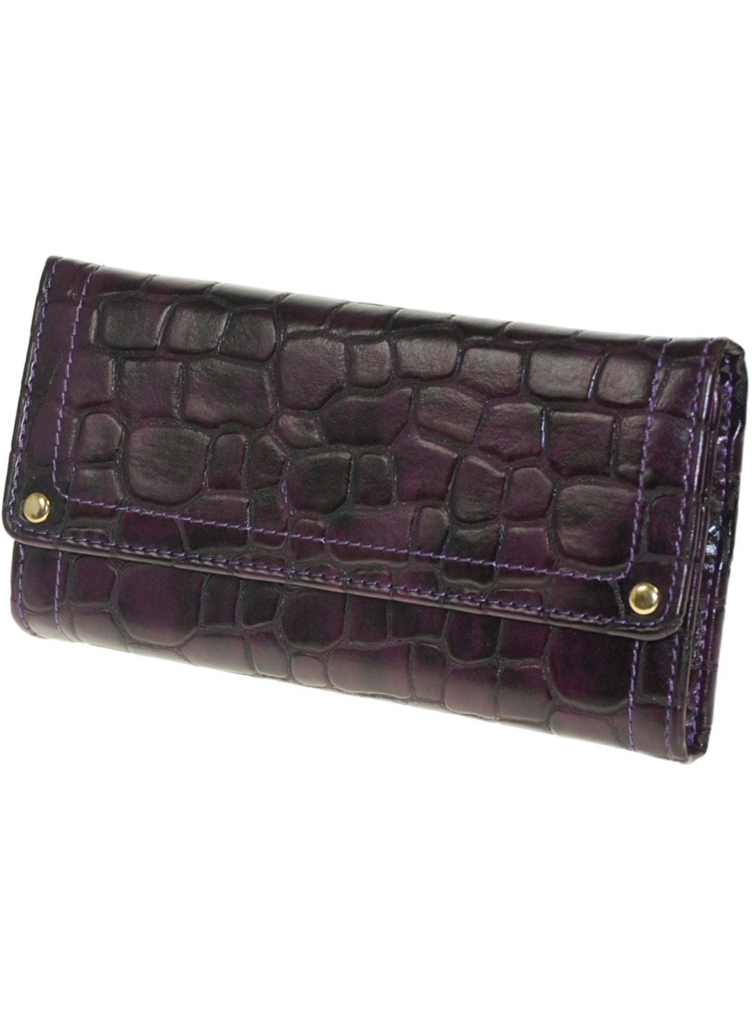 Moroco Womens Dark Purple Jewellery Travel Wrap Wallet
