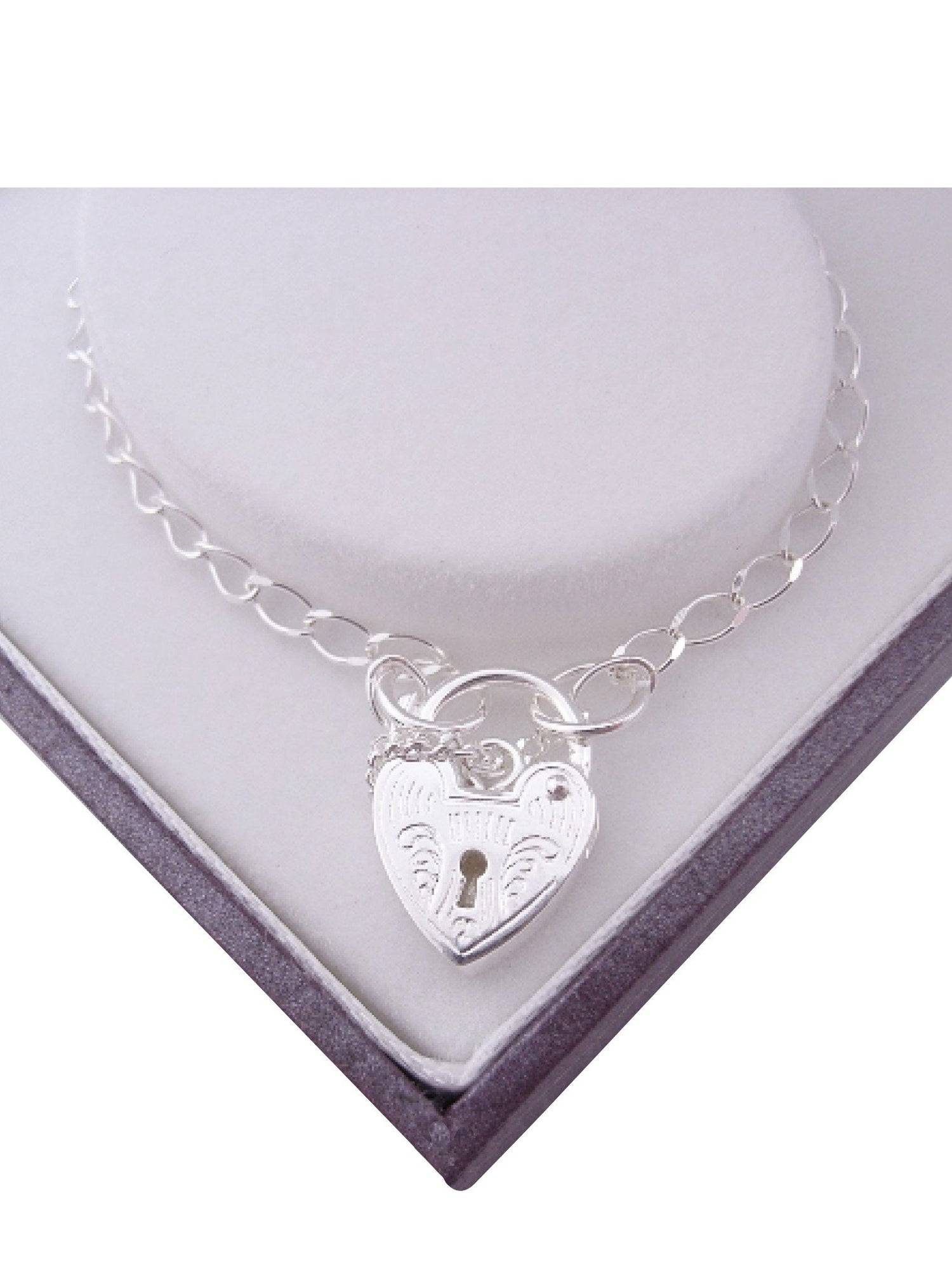 Minimalist Baby Padlock Bracelet Adjustable Size in Sterling Silver