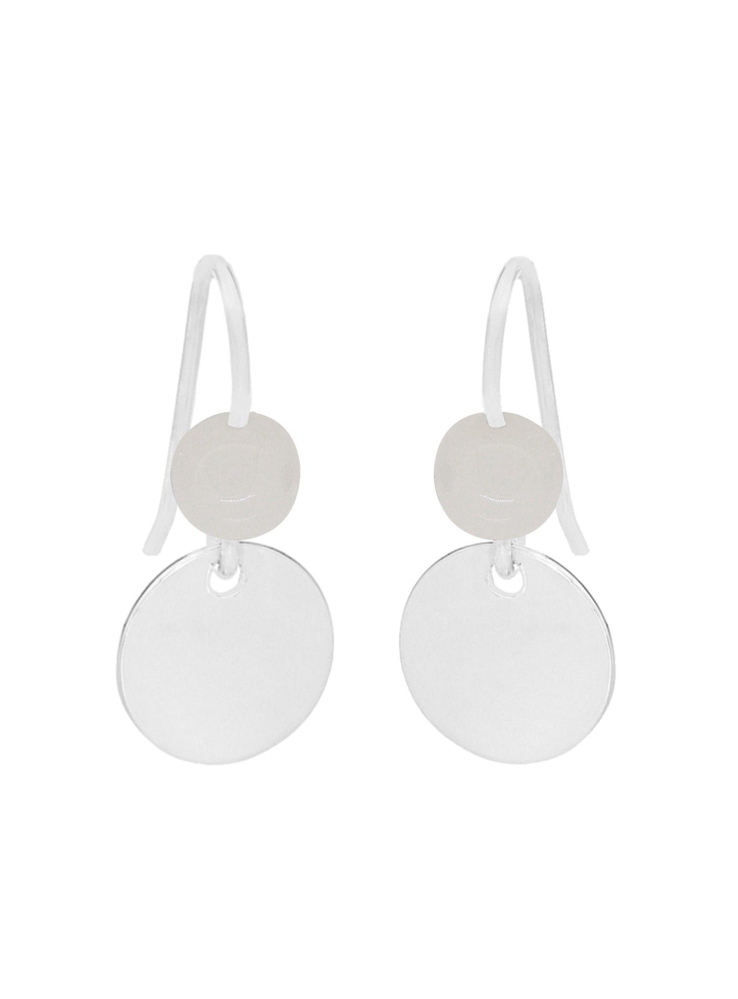 Allure Coin Tag Moonstone Minimalist Earrings Love Britty