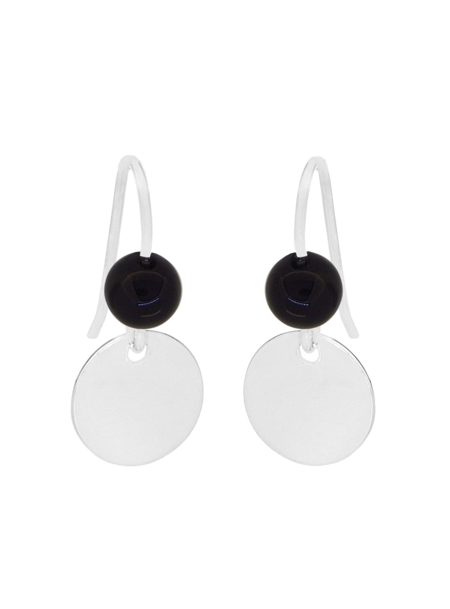 Allure Coin Tag Onyx Minimalist Earrings Love Britty