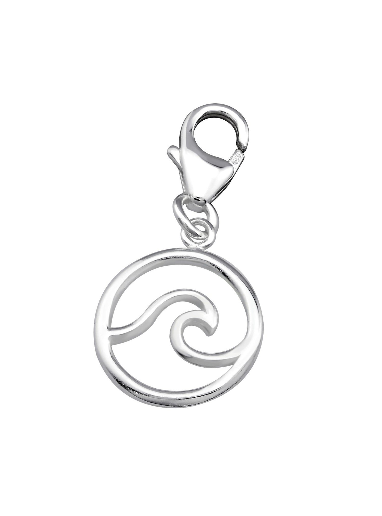 Ocean Wave Clip on Charm in Sterling Silver Love Britty